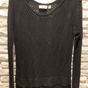RD Style Black Open Knit Sweater Size S
